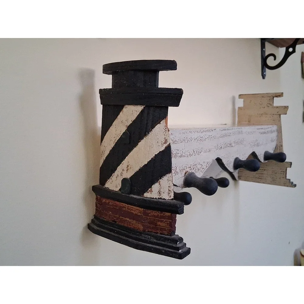 Lighthouse Wooden Shelf. Vintage